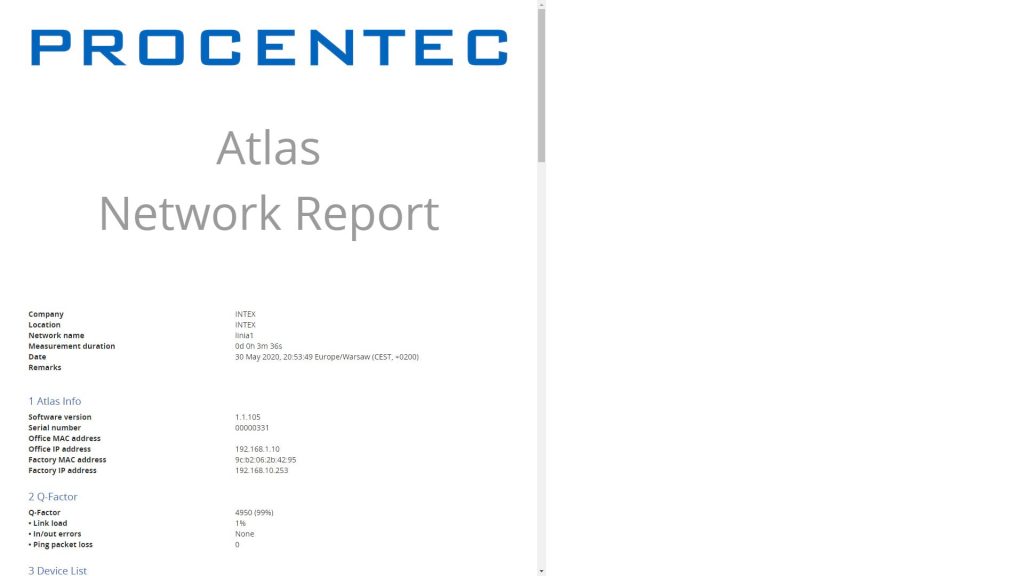 PROCENTEC Atlas: zestaw EtherNet/IP