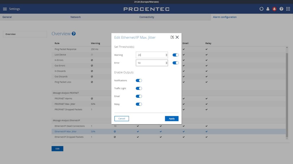 PROCENTEC Atlas: zestaw EtherNet/IP