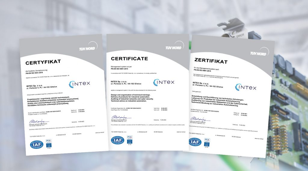 Rozszerzenie certyfikacji ISO 9001